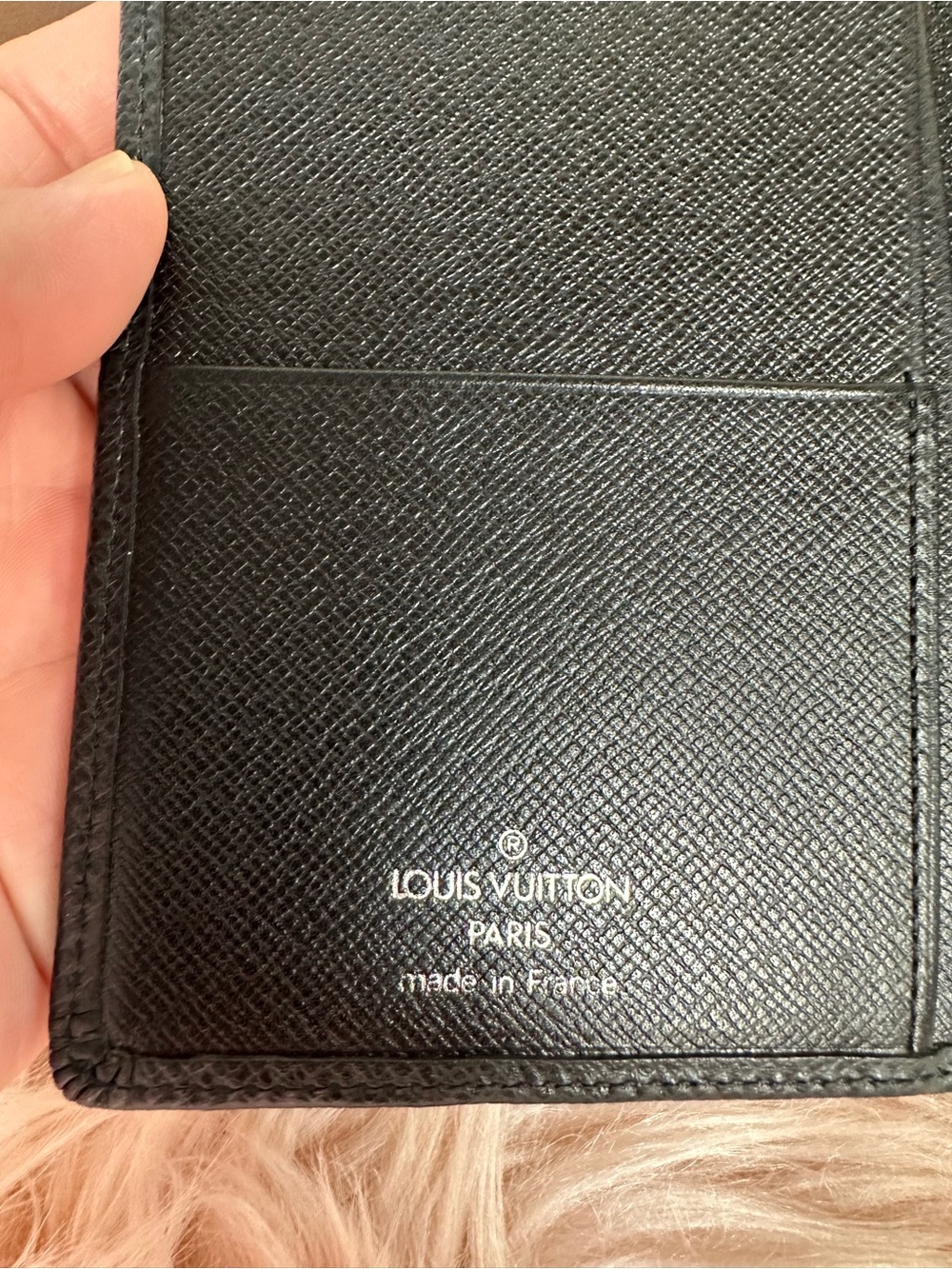 Authentic Louis Vuitton Black Textured Long Wallet with Debossed LV - Picture 7 of 7